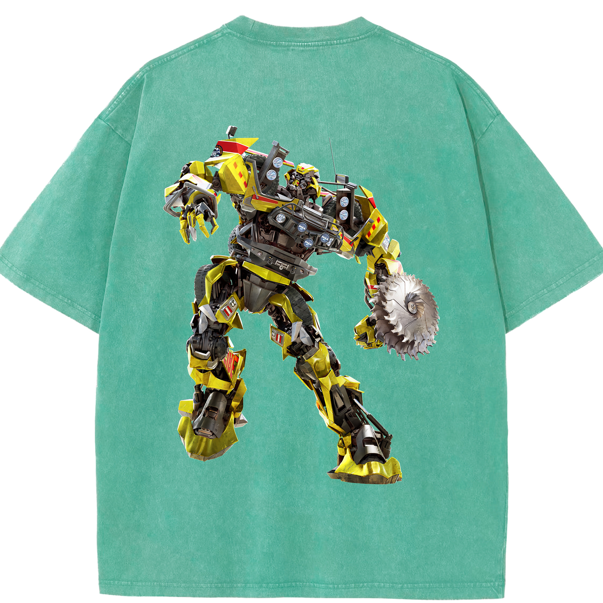 （画像用） Transformers トランスフォーマー 綿100% ヴィンテージ風 半袖Tシャツ（背面プリント）